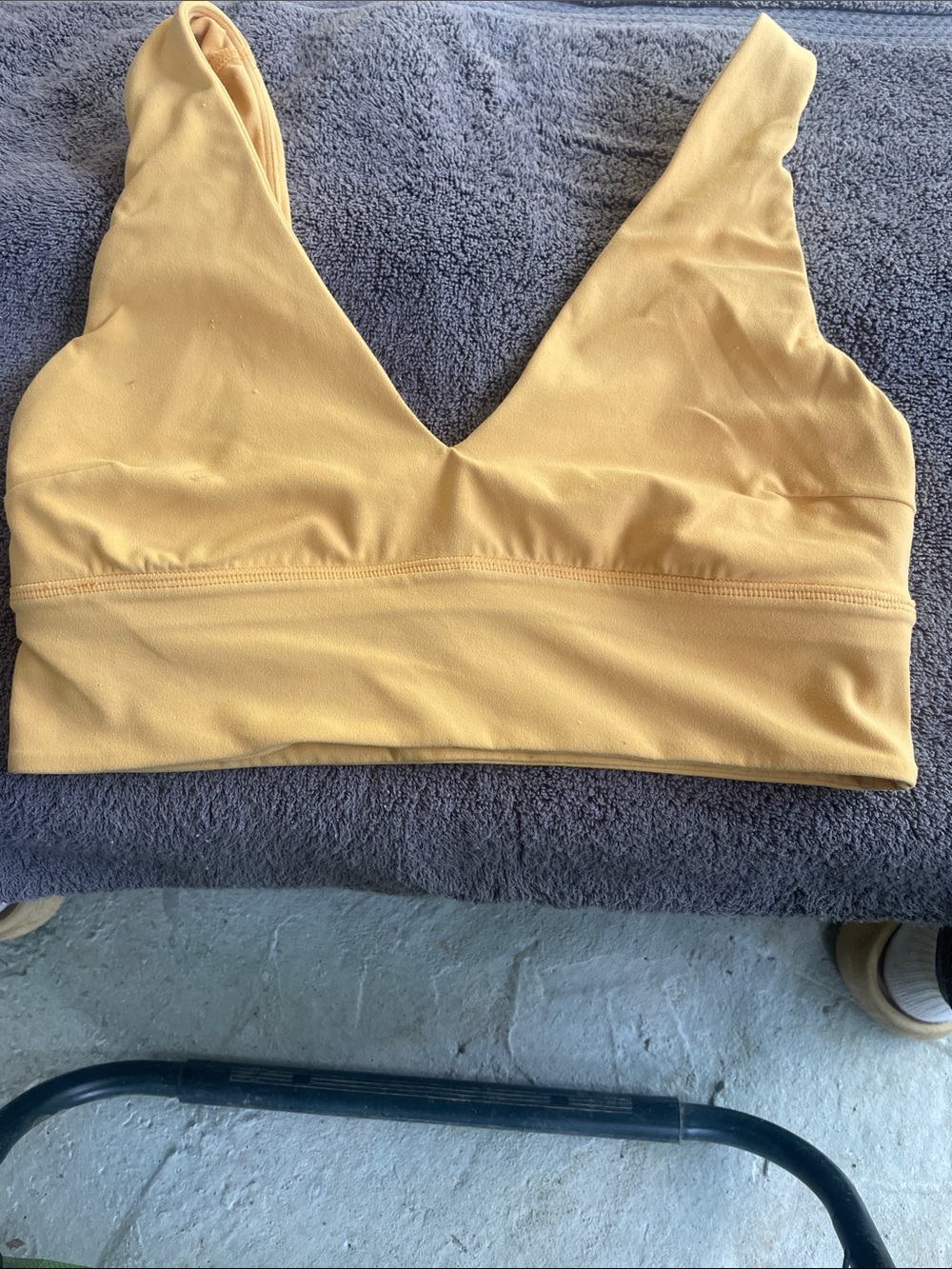 lululemon athletica Pale Yellow V-Neck Sports Bra